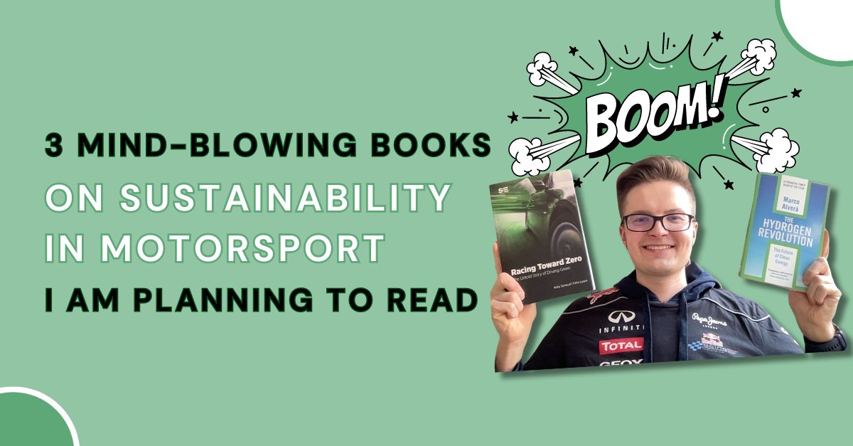 Today, I reveal 3 books on sustainability in motorsport I am planning to read. Given the niche we are referring to, we can consider them hidden gems.